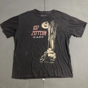 Led Zeppelin Men Black The Hermit Graphic T-Shirt Size XL